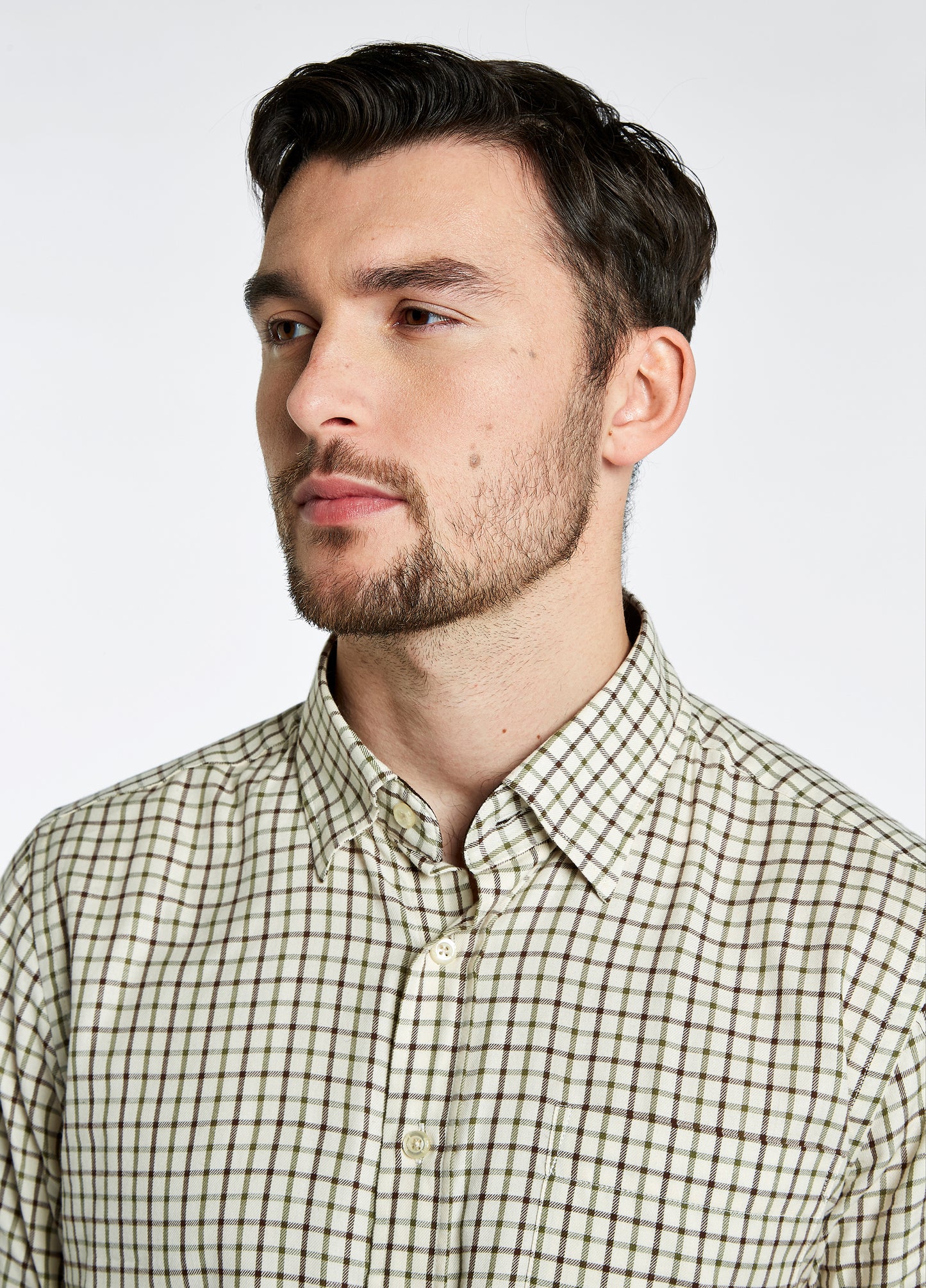 Connells Mahogany Tattersall Country Check Shirt