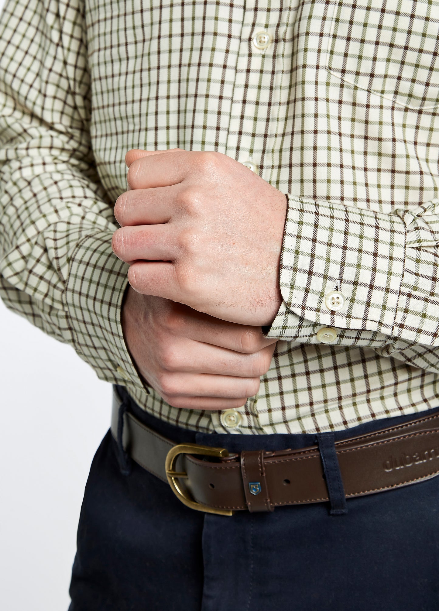 Connells Mahogany Tattersall Country Check Shirt