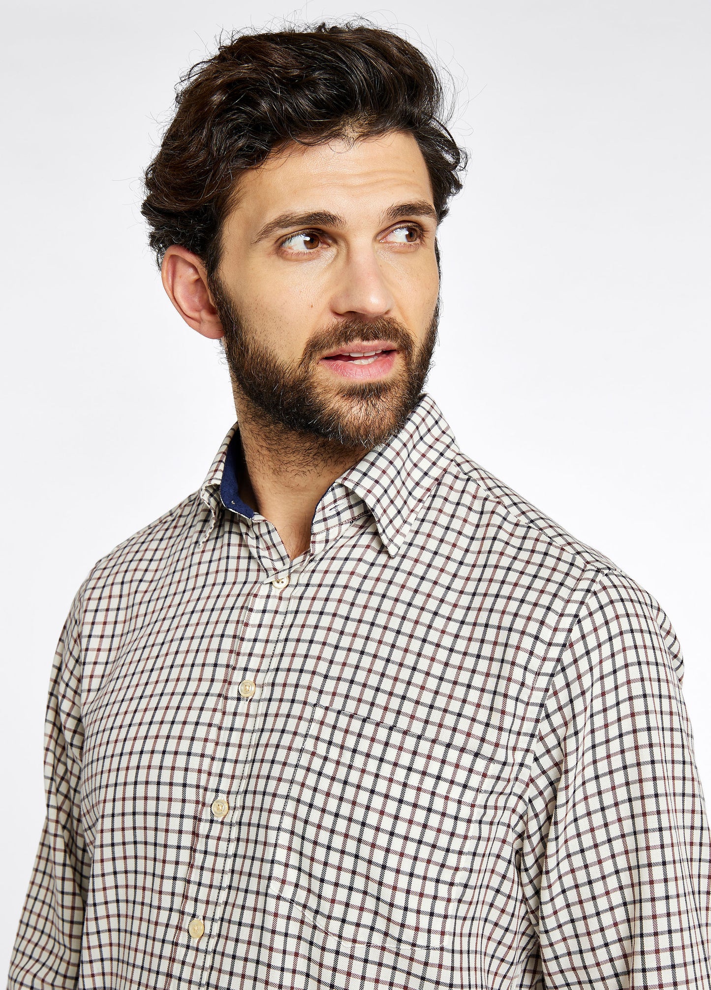 Connells Oxblood Tattersall Country Check Shirt